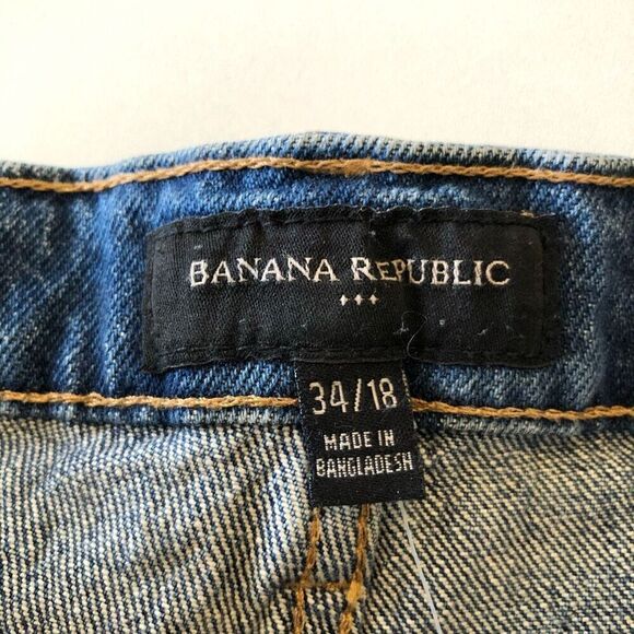 NEW Banana Republic Medium Wash Button Front Jean Shorts Size 18 NWT - Picture 5 of 14